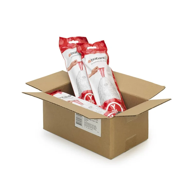 PerfectFit Bags for NewIcon Bin Brabantia, Size Y, 20L, 120 pcs, White, Multipack
