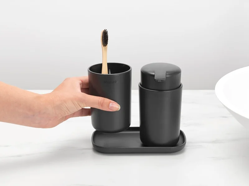 Комплект аксесоари за баня Brabantia ReNew Dark Grey 3 части