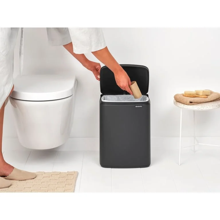 Waste Bin Brabantia Bo Small 12L, Mineral Infinite Grey