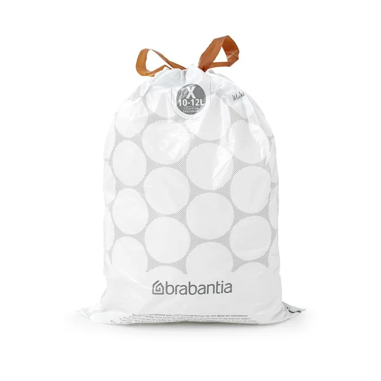 PerfectFit Bags for NewIcon/Bo Bin, Brabantia Size X, 10-12L, 20 pcs, White