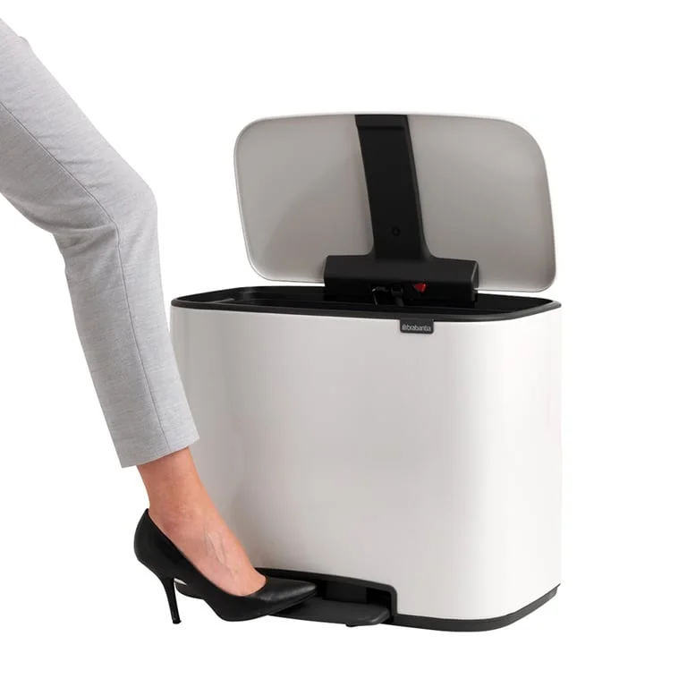 Brabantia Bo Pedal Bin, 11/23L, White