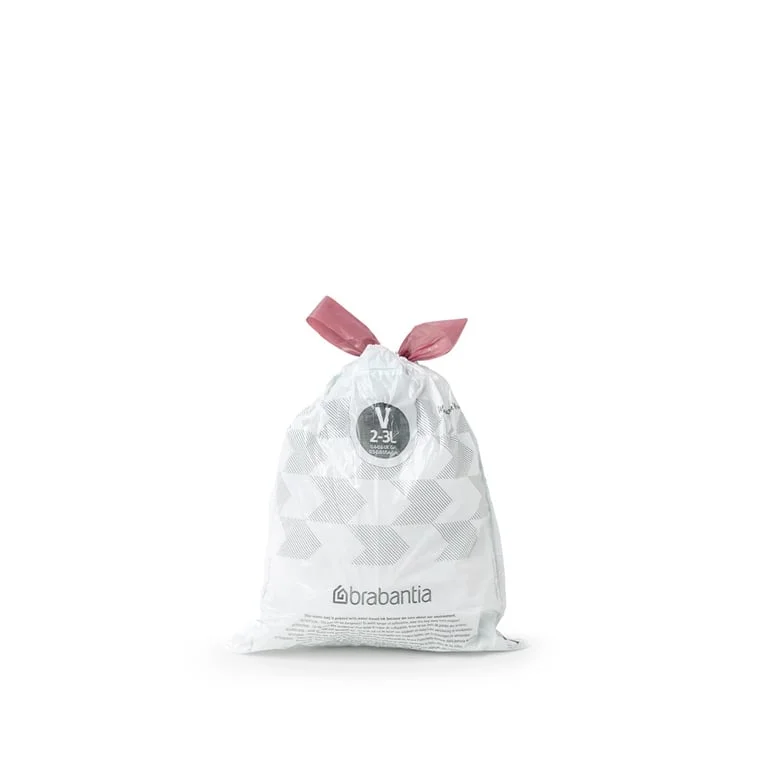 PerfectFit Bags for NewIcon Bin, Brabantia, Size V,  3L, 20 pcs, White