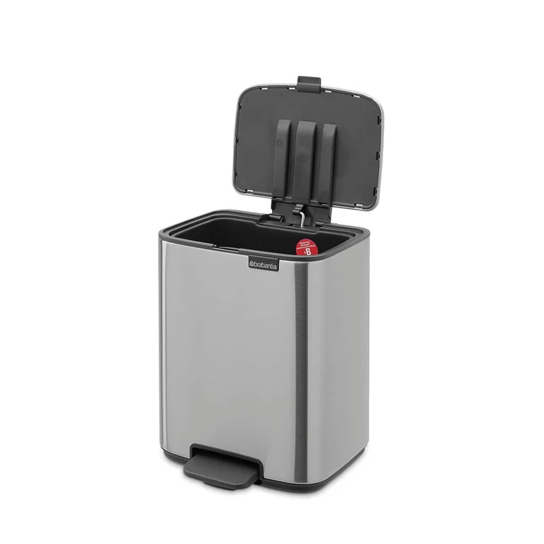 Кош за смет Brabantia Bo Pedal 7L, Matt Steel Fingerprint Proof