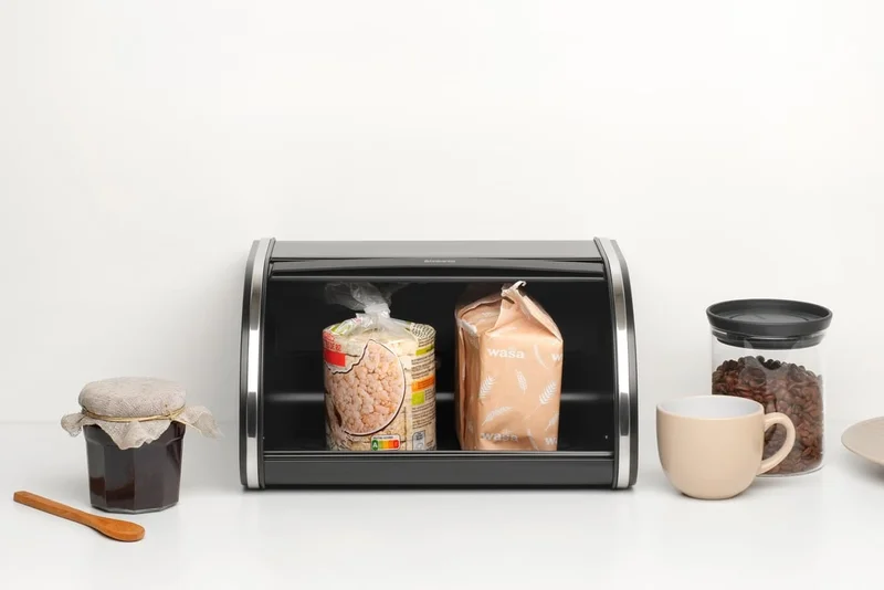 Bread Bin Brabantia Roll Top, Medium, Matt Black