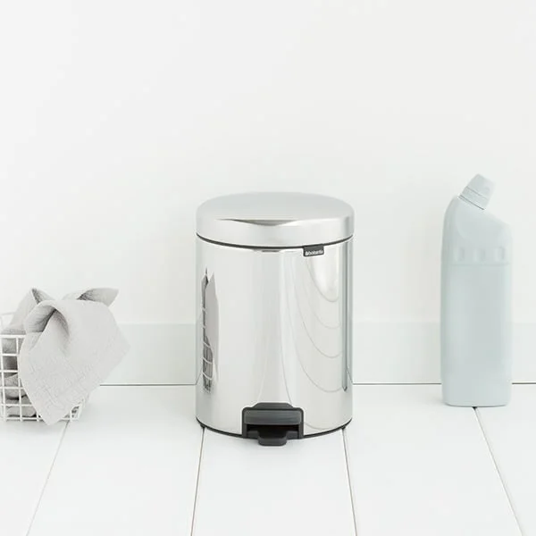 Waste Bin NewIcon Brabantia 5L Brilliant Steel