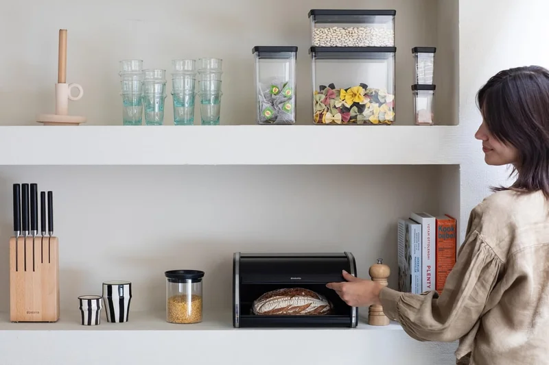 Bread Bin Brabantia Roll Top, Medium, Matt Black