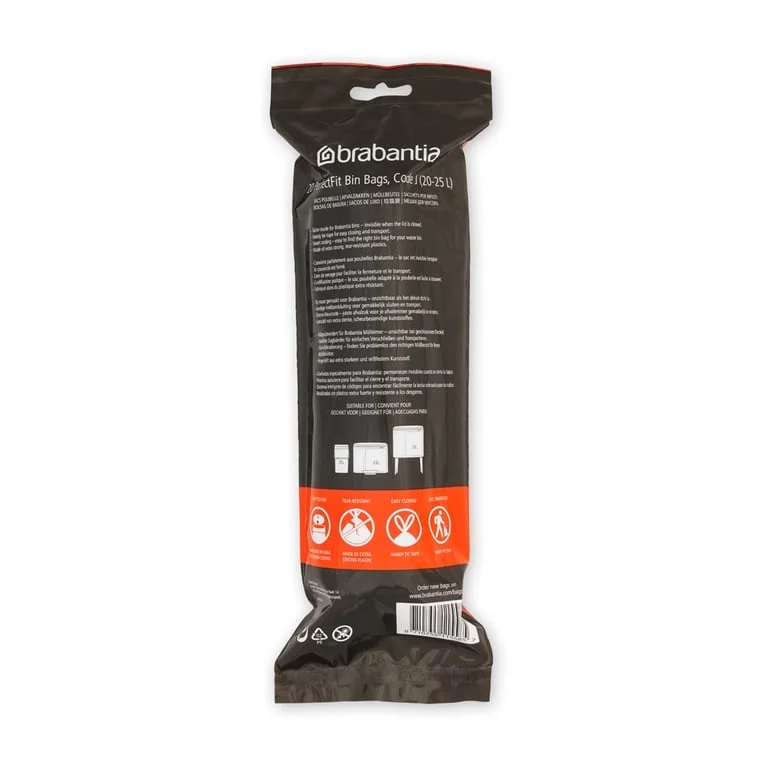 PerfectFit Bags Brabantia, size J, 20-25L, 20 pcs, White