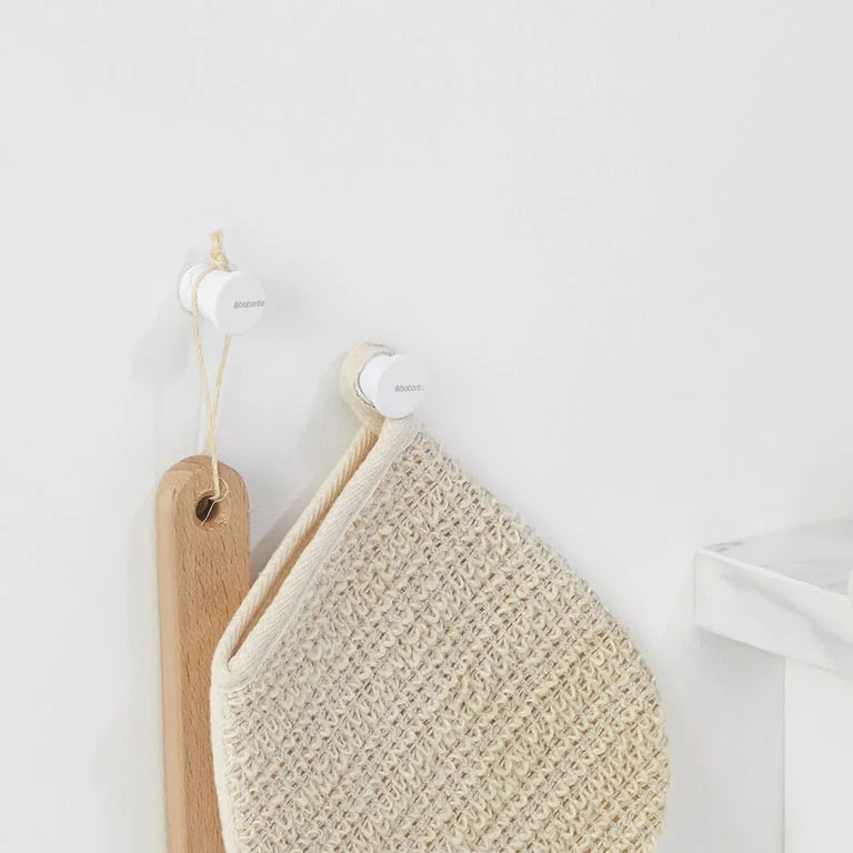 Комплект закачалка за кърпа Brabantia MindSet Mineral Fresh White 2 броя