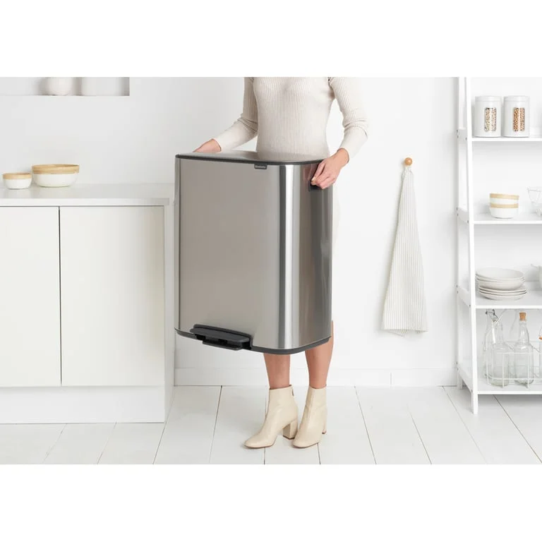 Waste Bin Brabantia Bo Pedal 60L, Matt Steel Fingerprint Proof