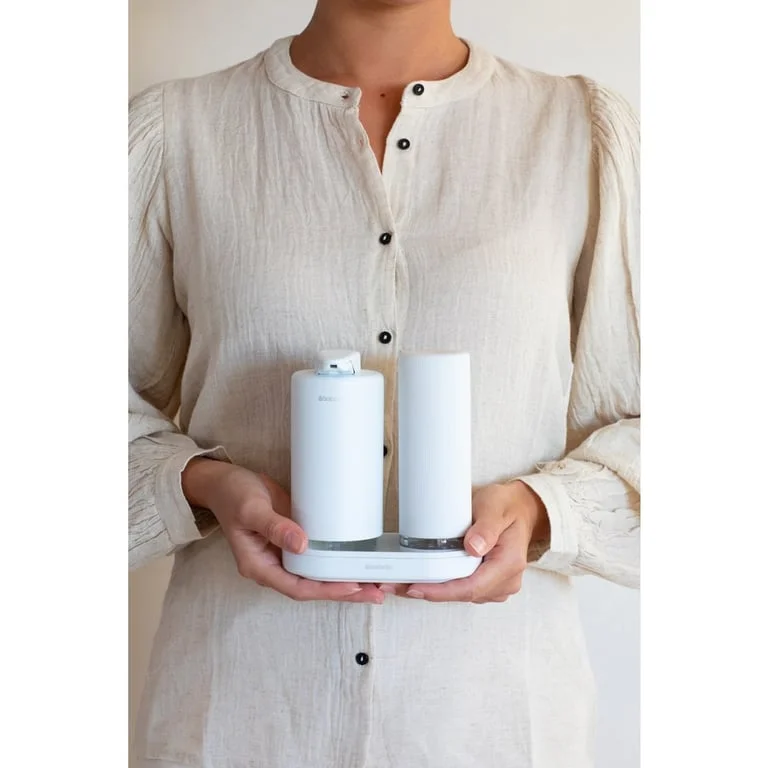 Soap Dispenser Set Brabantia SinkStyle Mineral Fresh White, 2x 200 ml