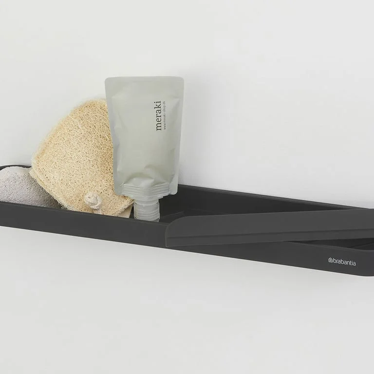 Shower Shelf with Squeegee Brabantia MindSet Dark Grey