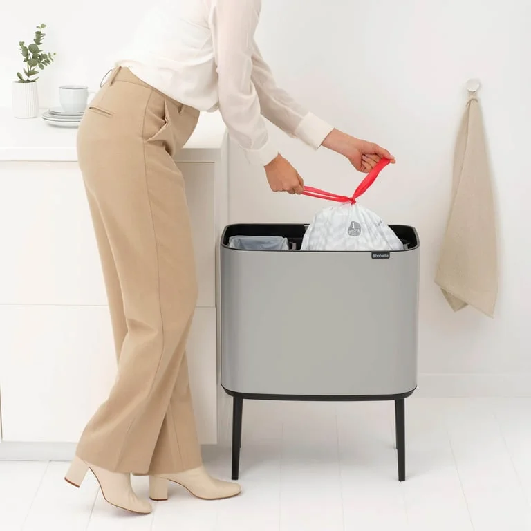 Waste Bin Brabantia Bo Touch 11+23L, Soft Grey