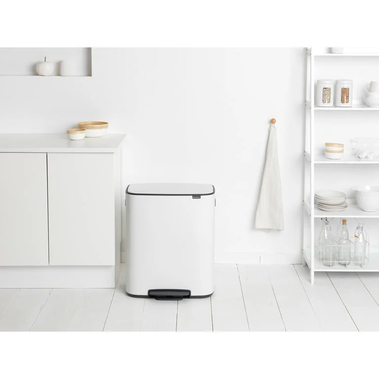Waste Bin Brabantia Bo Pedal 2x30L, White