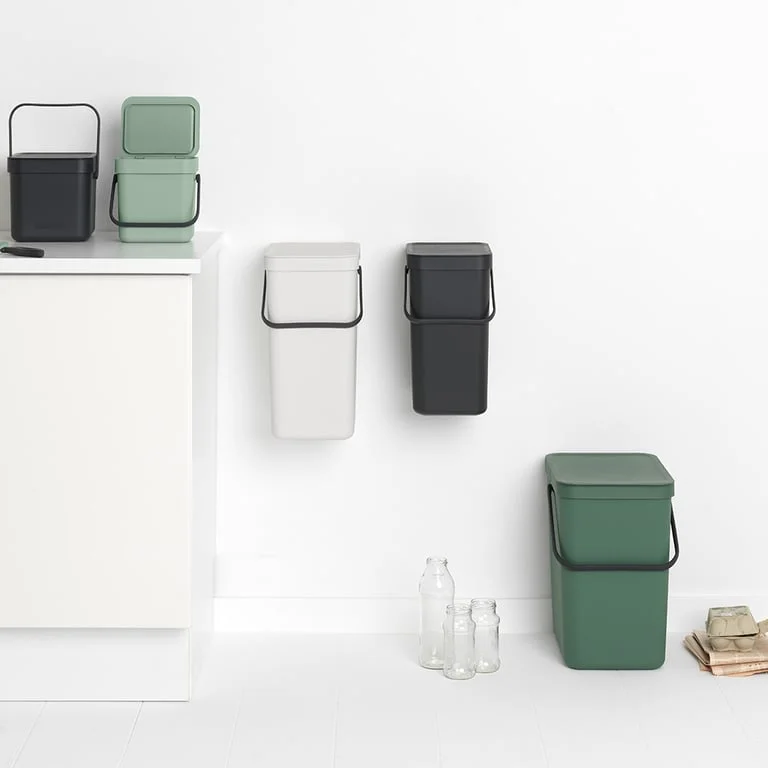 Waste Bin Brabantia Sort&Go 3L, Jade Green