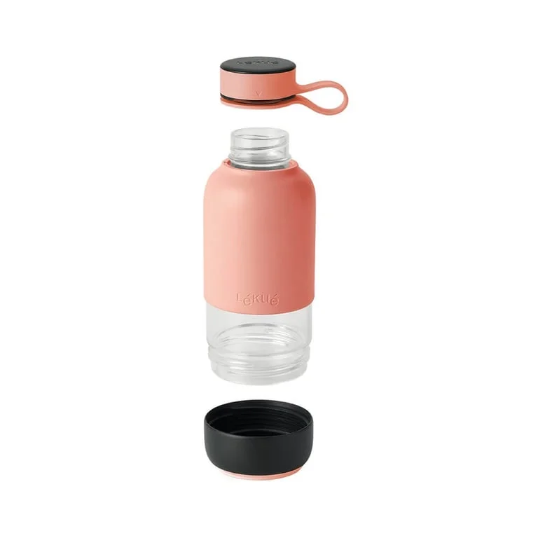 Bottle with Infuser Lekue On The Go Coral 500ml