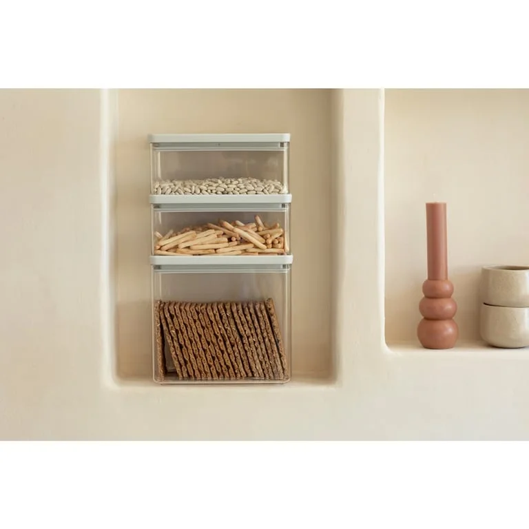 Кутии за съхранение на продукти комплект Brabantia Tasty+ Stackable 2x1.5L+1x3.5L Light Grey