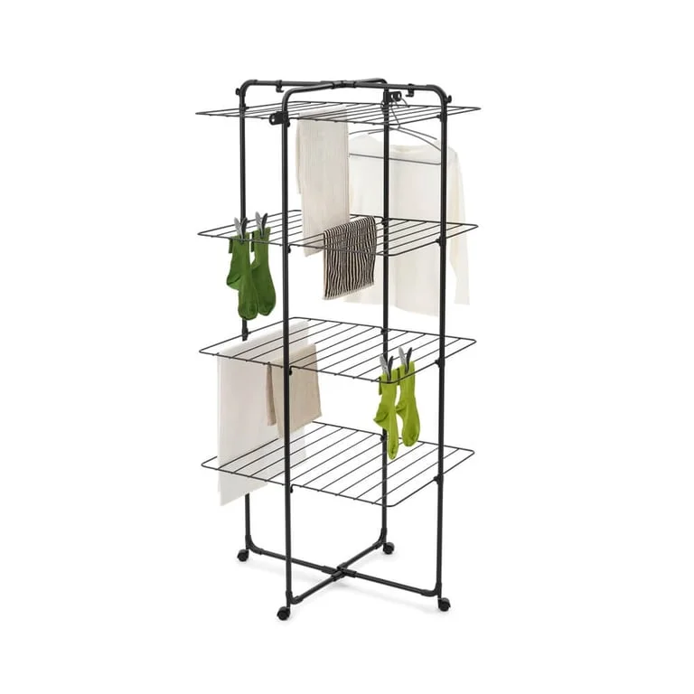 Drying Rack Brabantia Hangon Tower, 30m, Matt Black