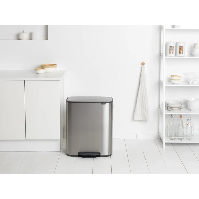 Waste Bin Brabantia Bo Pedal 60L, Matt Steel Fingerprint Proof