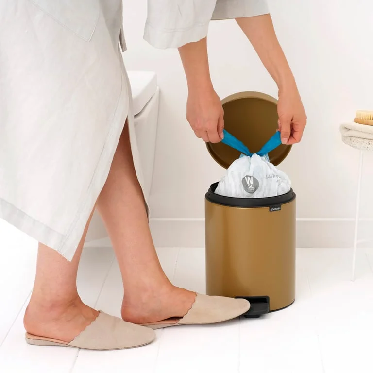 Кош за смет с педал Brabantia NewIcon 5L, Warm Gold