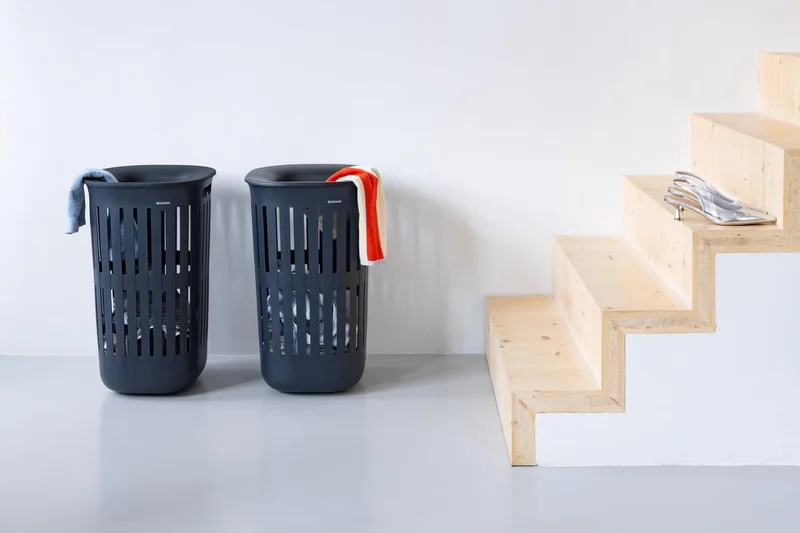 Laundry Basket Brabantia Collect-It 55L, Black, set of 2