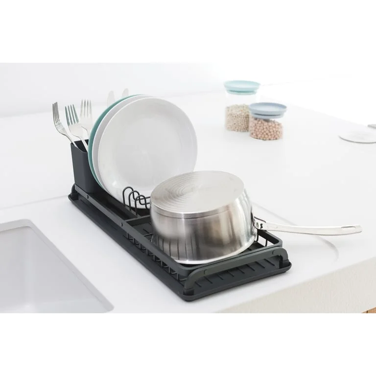 Compact dish drying rack, Brabantia, Dark Grey