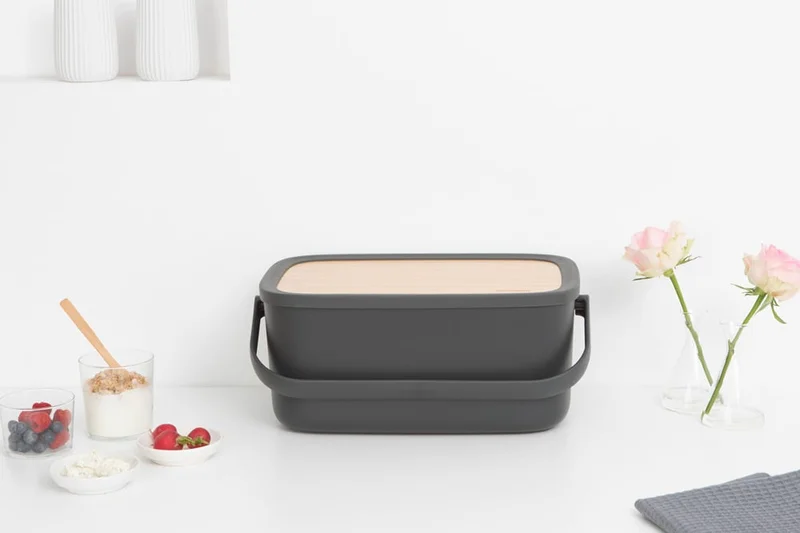 Bread Bin Brabantia Nic, Dark Grey