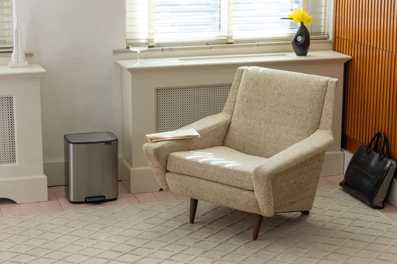 Кош за смет Brabantia Bo Pedal 12L, Matt Steel Fingerprint Proof