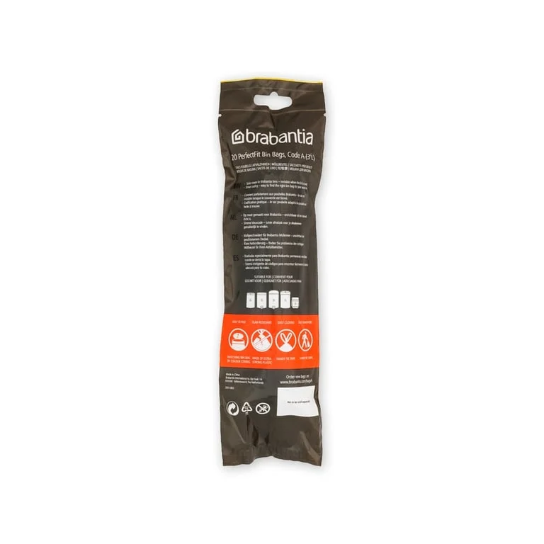 PerfectFit Bags Brabantia, Size A, 3L, 20pcs, White