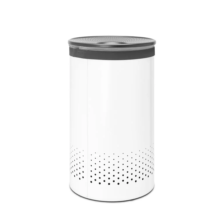 Laundry Bin Brabantia, 60L, White, Plastic Lid