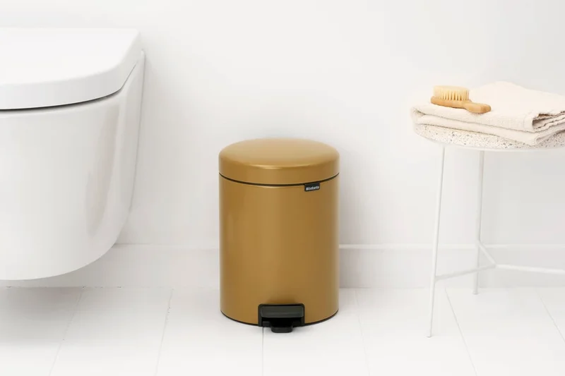 Кош за смет с педал Brabantia NewIcon 5L, Warm Gold