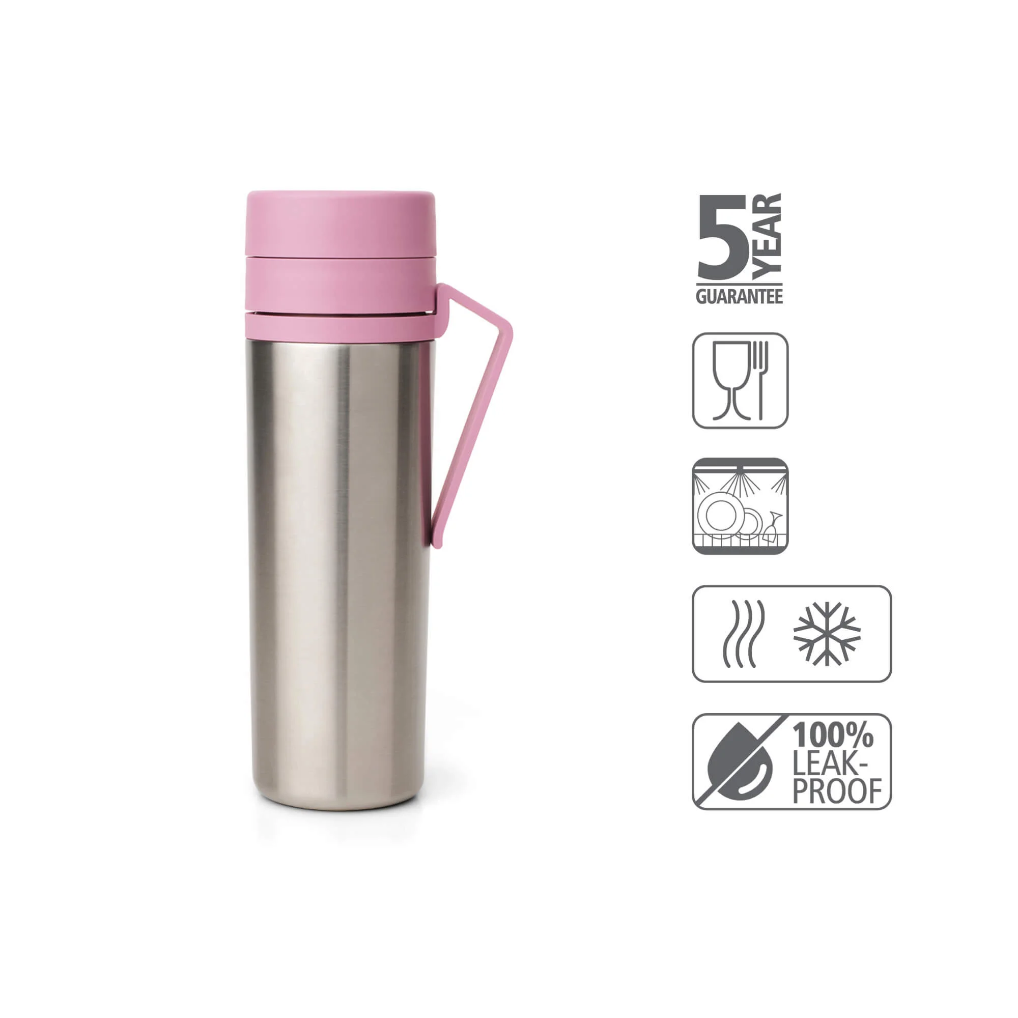 Insulated Flask Brabantia Make & Take 0.5L, Lilac Pink