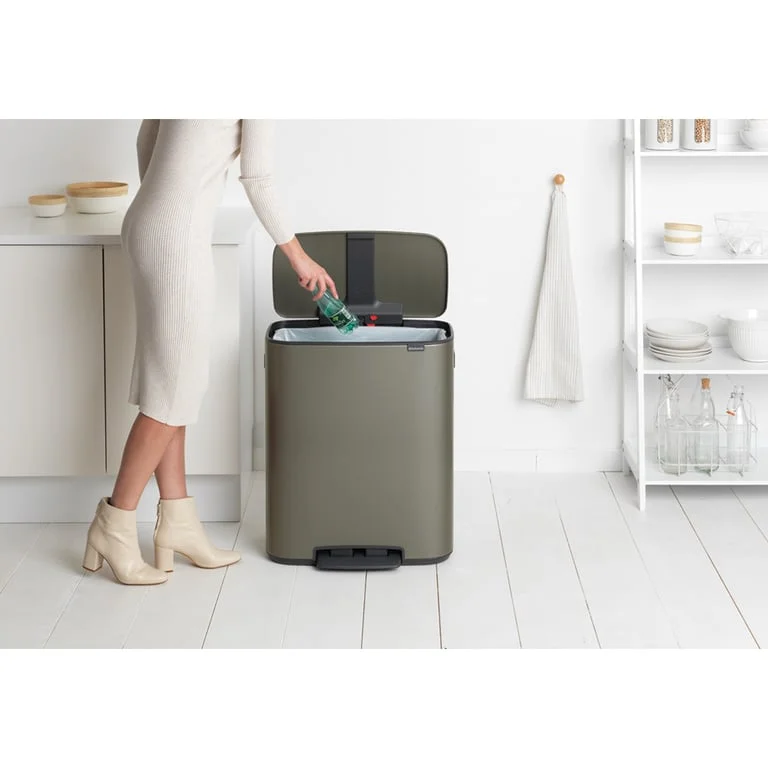 Waste Bin Brabantia Bo Pedal 60L, Platinum