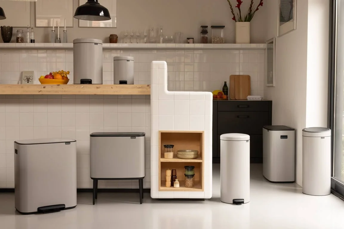Waste Bin Brabantia Bo Touch 2x30L, Soft Grey