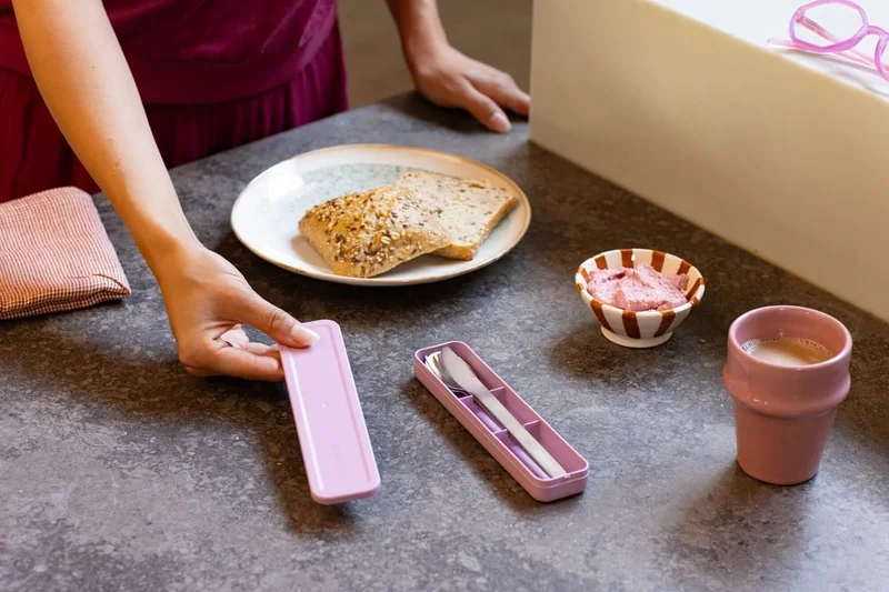 Cutlery Set Brabantia Make&Take Lilac Pink 3 pcs