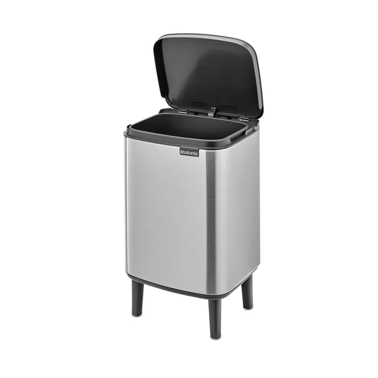 Waste Bin Brabantia Bo Small Hi 7L, Matt Steel Fingerprint Proof