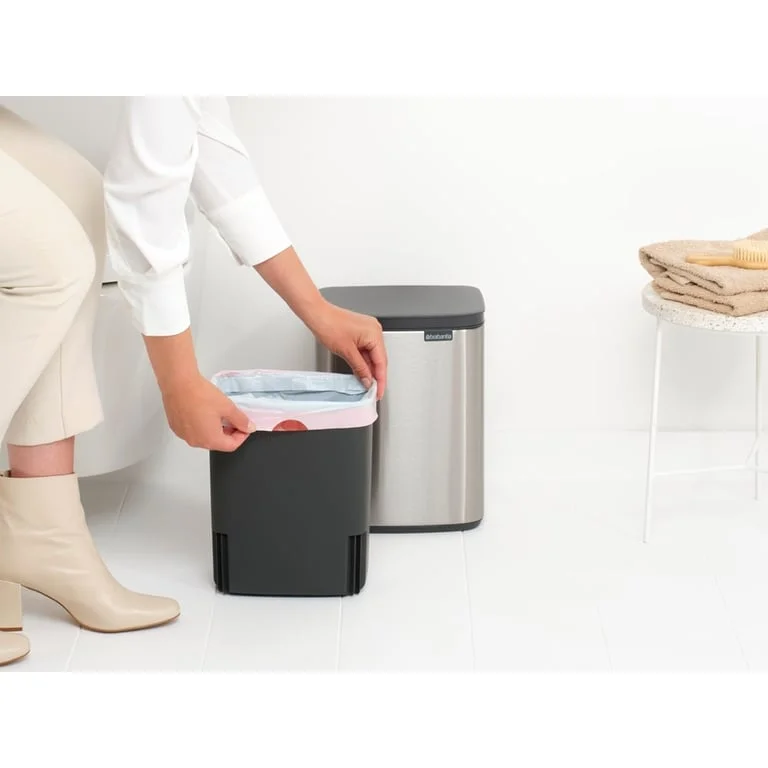 Waste Bin Brabantia Bo Small 7L, Matt Steel Fingerprint Proof
