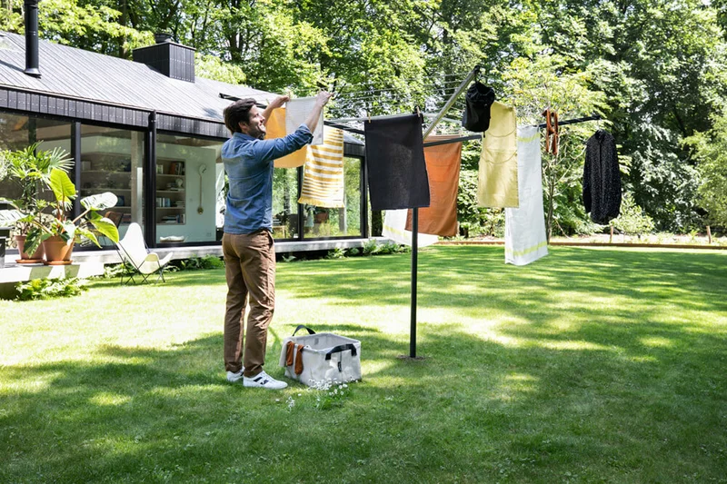 Outdoor Dryer Brabantia Lift-O-Matic 50m, Metal Soil Spear, Anthracite