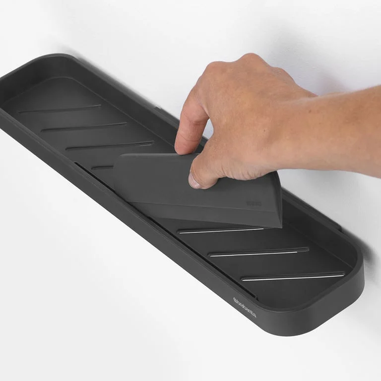 Shower Shelf with Squeegee Brabantia MindSet Dark Grey