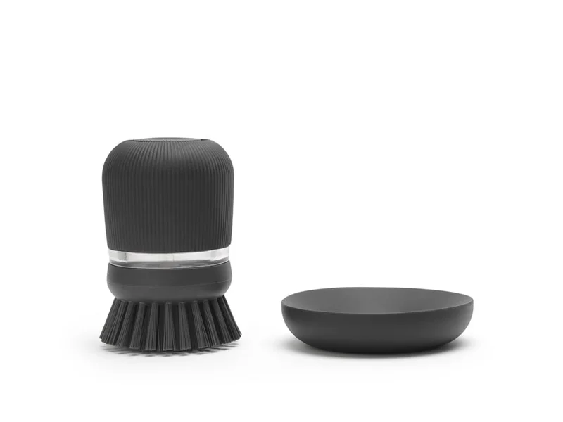 Soap Dispensing Dish Brush Brabantia, Dark Grey