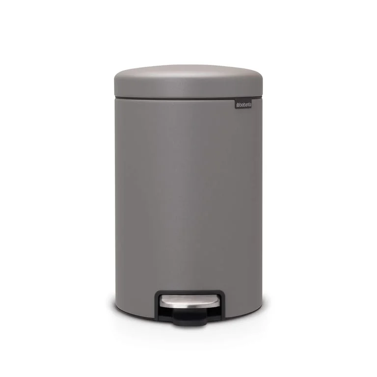 Кош за смет с педал Brabantia NewIcon 12L, Mineral Concrete Grey
