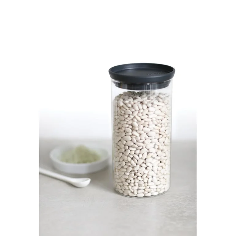Glass Jar Brabantia, 1.1 L Dark Grey