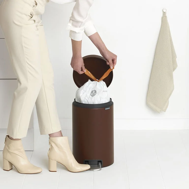 Кош за смет с педал Brabantia NewIcon 12L, Mineral Cosy Brown