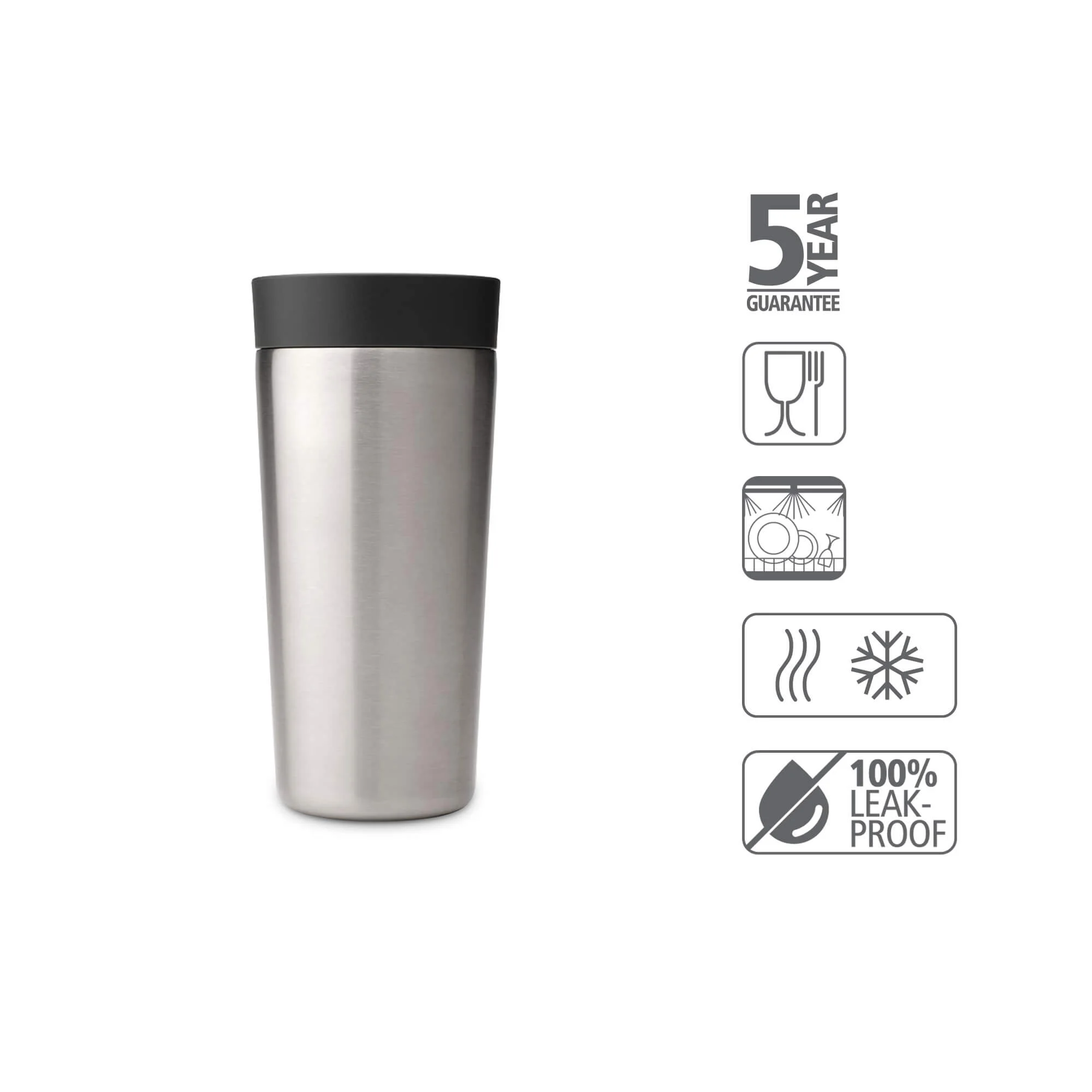 Термо чаша Brabantia Make&Take 360ml Dark Grey