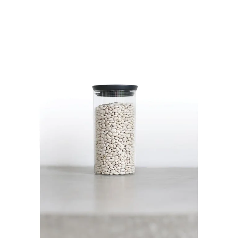 Glass Jar Brabantia, 1.1 L Dark Grey