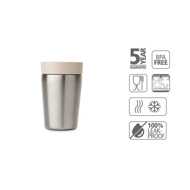 Insulated Cup Brabantia Make & Take 0.2L, Soft Beige, Medium