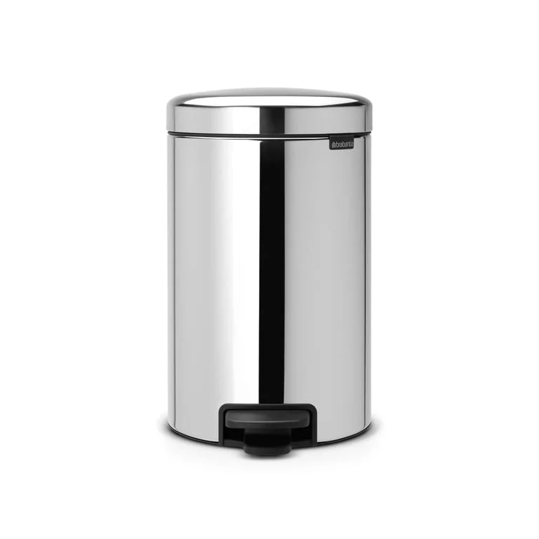 Кош за смет с педал Brabantia NewIcon 12L, Brilliant Steel, метална кофа
