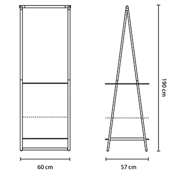 Clothes Rack Brabantia Linn White, Compact