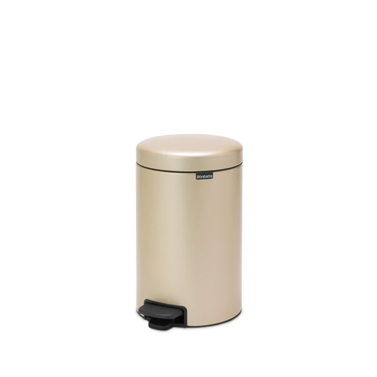 Waste Bin Brabantia NewIcon Pedal 12L, Metallic Gold
