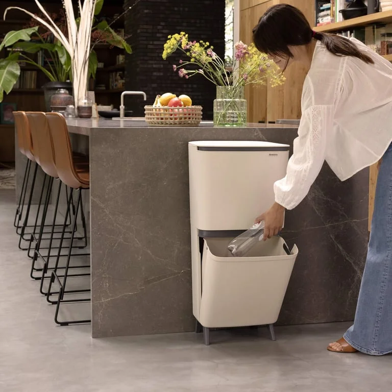 Recycle Bin Brabantia SortUp Hi 20+25L, Soft Beige