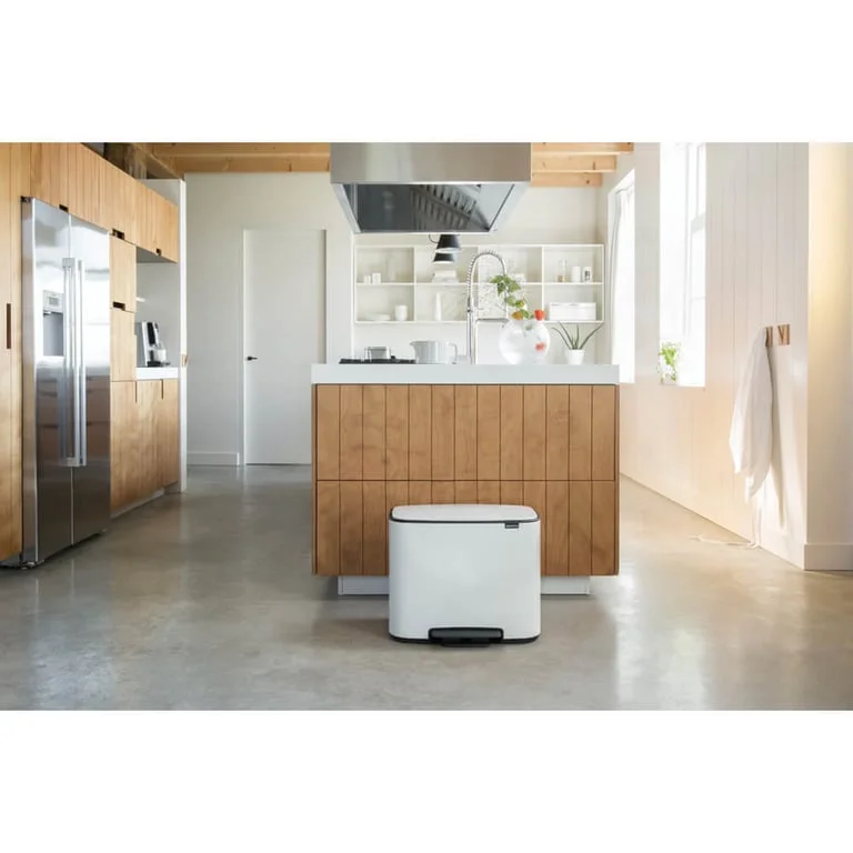 Brabantia Bo Pedal Bin, 11/23L, White